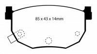 Klocki hamulcowe (tył) YellowStuff DP4528R
