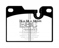 Klocki hamulcowe (tył) RedStuff DP3346C